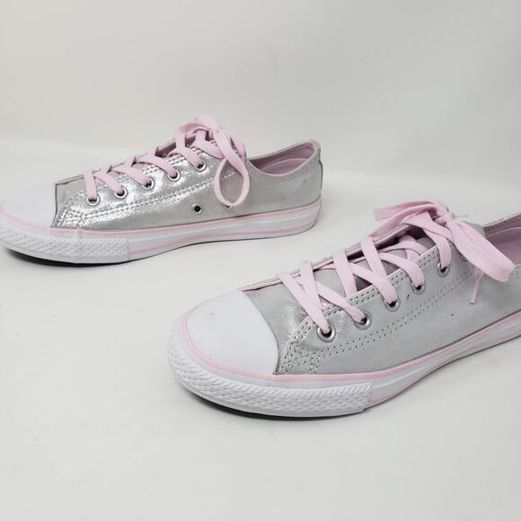 NEW! Converse Silver Pink Lace Ups - 5 - Picture 3 of 7